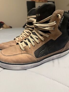 Alpinestars Brown and Black High-Top Sneakers